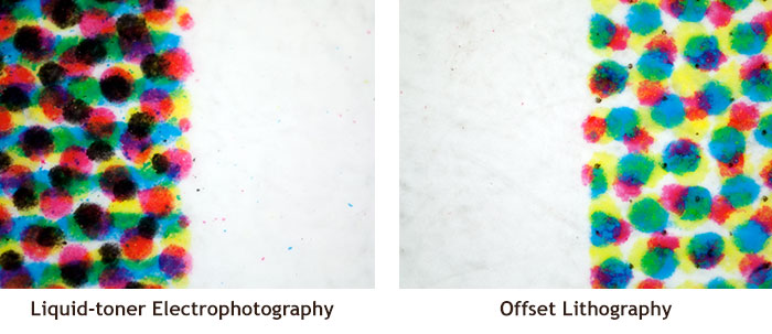 Offset vs liquid-toner electrophotography
